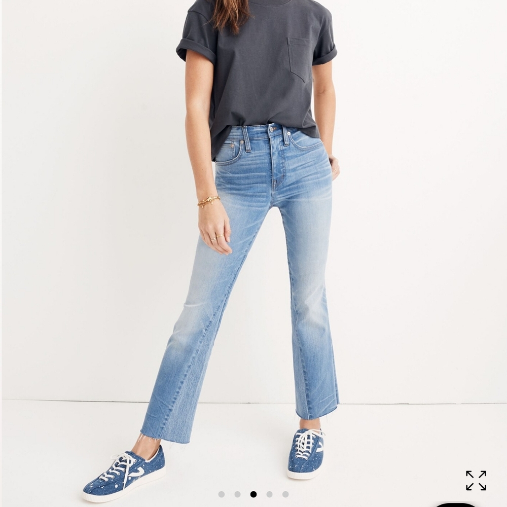 Madewell Cali Demi-Boot Jeans Inset Edition Mckinney Wash Size 32